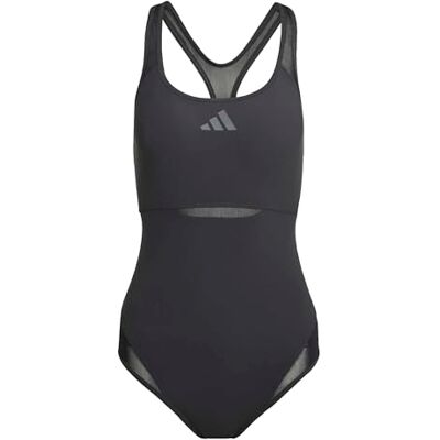 Adidas Mujer Lanelux Y-Back Mesh Swimsuit Swimwear, Black, 44 Adidas Mujer Lanelux Y-Back Mesh Swimsuit Swimwear, Black, 44