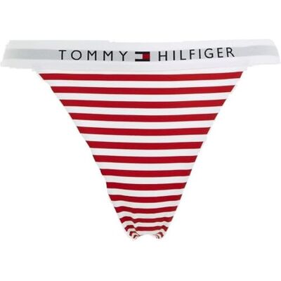 Tommy Hilfiger Mujer Parte Inferior de Bikini Cheeky Bikini Deportivo, Rojo (TH Original Stripe/Primary Red), XL Tommy Hilfiger Mujer Parte Inferior de Bikini Cheeky Bikini Deportivo, Rojo (TH Original Stripe/Primary Red), XL