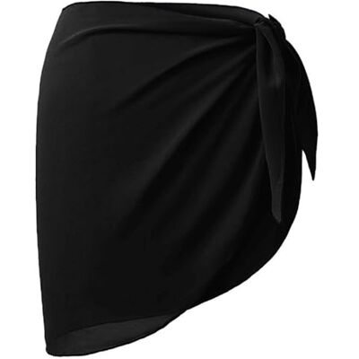 VYZUTR Negro Playa de Mujeres Cubiertas Sarong Falda de Gasa de Bañador VYZUTR Negro Playa de Mujeres Cubiertas Sarong Falda de Gasa de Bañador