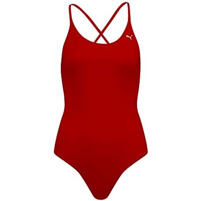 PUMA Swimsuit 1634 Traje de baño, Rojo (Red 01), M Mujer PUMA Swimsuit 1634 Traje de baño, Rojo (Red 01), M Mujer