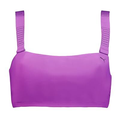 PUMA Top de Bikini Bandeau para Mujer, Rojo, L PUMA Top de Bikini Bandeau para Mujer, Rojo, L