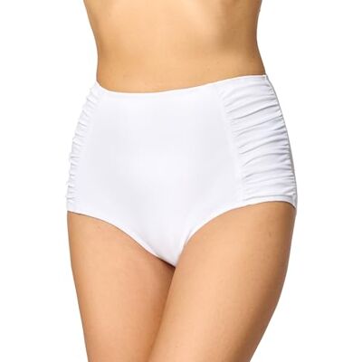 Merry Style Bragas de Bikini Parte de Abajo Bañador Corte Alto Mujer MS10-119 (Blanco(0016), 42) Merry Style Bragas de Bikini Parte de Abajo Bañador Corte Alto Mujer MS10-119 (Blanco(0016), 42)