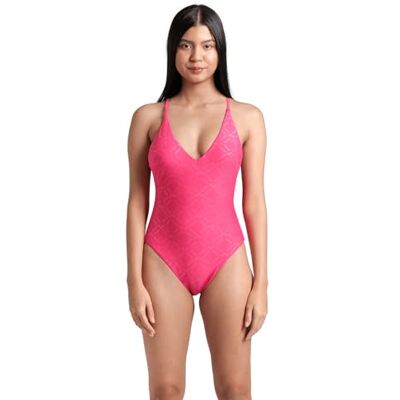 ARENA Losange Graphic Bañador Mujer, Traje de Baño en Tejido Elástico Reciclado de Secado Rápido, Bañador para Playa y Piscina con Tejido Forrado y Copas Extraíbles ARENA Losange Graphic Bañador Mujer, Traje de Baño en Tejido Elástico Reciclado de Secado Rápido, Bañador para Playa y Piscina con Tejido Forrado y Copas Extraíbles
