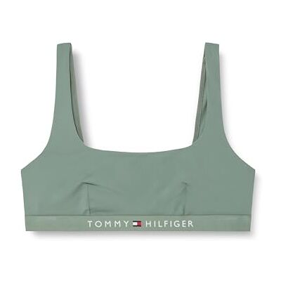 Tommy Hilfiger Top de Bikini Tipo Bralette sin Relleno para Mujer, Multicolor (Stonewash Green), M Tommy Hilfiger Top de Bikini Tipo Bralette sin Relleno para Mujer, Multicolor (Stonewash Green), M