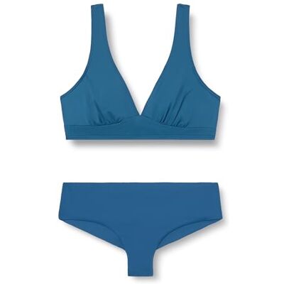 Haute pression Conjunto Bikini Shorty, Liso, Gris/Azul, 44 Haute pression Conjunto Bikini Shorty, Liso, Gris/Azul, 44