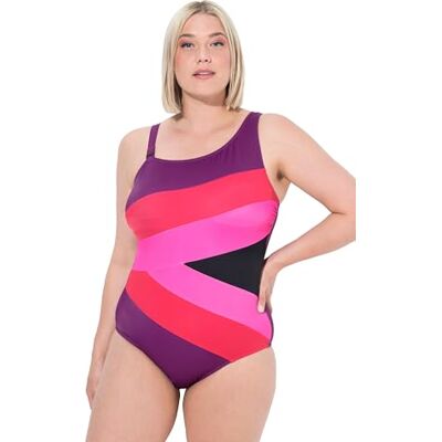 Ulla Popken Bañador, Color Blocking, Rellenos Blandos, Tirantes extraíbles Rosa Bayas 52 839-52 Ulla Popken Bañador, Color Blocking, Rellenos Blandos, Tirantes extraíbles Rosa Bayas 52 839-52