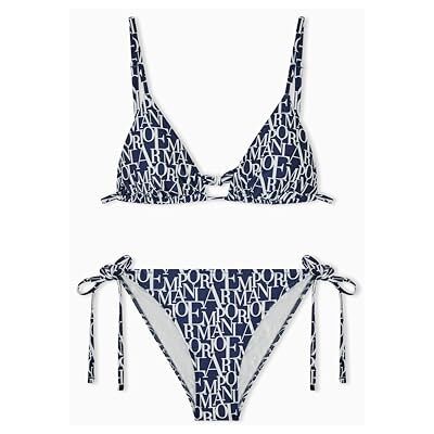 Giorgio Armani Bikini LOGOMANIA Triángulo + Braga Azul L Giorgio Armani Bikini LOGOMANIA Triángulo + Braga Azul L