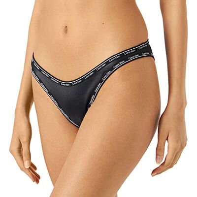 Calvin Mujer Parte Inferior de Bikini High Leg Deportivo, Negro (PVH Black), M Calvin Mujer Parte Inferior de Bikini High Leg Deportivo, Negro (PVH Black), M