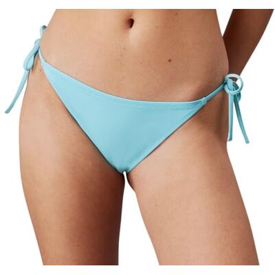 Calvin Braguita de Bikini para anudar en los Laterales Mujer String Side Tie Nylon Deportiva, Azul (Blue Punch), S Calvin Braguita de Bikini para anudar en los Laterales Mujer String Side Tie Nylon Deportiva, Azul (Blue Punch), S