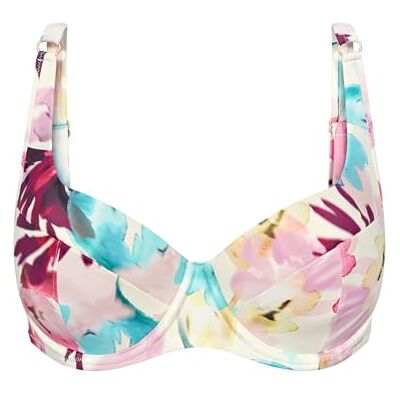 Triumph Summer Fleur WP 01 Top de Bikini, Rosa – Dark Combination, 44 para Mujer Triumph Summer Fleur WP 01 Top de Bikini, Rosa – Dark Combination, 44 para Mujer