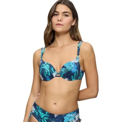 Triumph Summer Fleur WP Top de Bikini, Turquesa-Dark Combination, 38 para Mujer Triumph Summer Fleur WP Top de Bikini, Turquesa-Dark Combination, 38 para Mujer