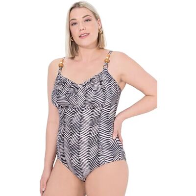Ulla Popken Bañador, Espiga, Rellenos Blandos, Abalorios Negro 48 100-48 Ulla Popken Bañador, Espiga, Rellenos Blandos, Abalorios Negro 48 100-48