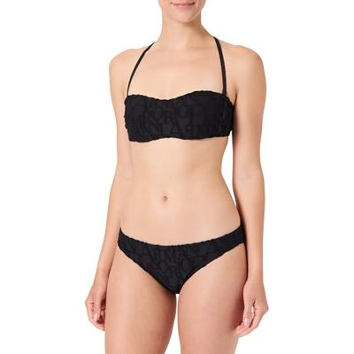 Giorgio Armani Bikini Bandeau con Logotipo 3D para Mujer, Color Negro, Talla M, Logotipo 3D EA Negro, M Giorgio Armani Bikini Bandeau con Logotipo 3D para Mujer, Color Negro, Talla M, Logotipo 3D EA Negro, M