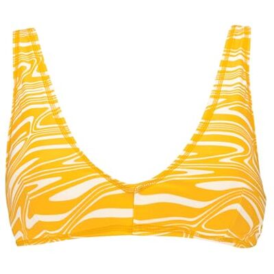 PUMA Top de Bikini Plunge para Mujer, Sun Orange, XS PUMA Top de Bikini Plunge para Mujer, Sun Orange, XS