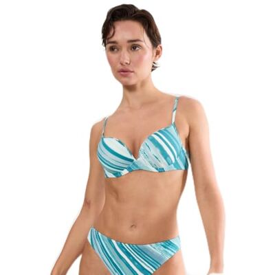 Triumph O- Summer Mix & Match WHU PT Top de Bikini, Blue Combination, 36 / C Mujeres Triumph O- Summer Mix & Match WHU PT Top de Bikini, Blue Combination, 36 / C Mujeres