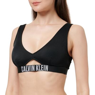 Calvin Top de Bikini Mujer Bralette con Relleno extraíble, Negro (Black), M Calvin Top de Bikini Mujer Bralette con Relleno extraíble, Negro (Black), M