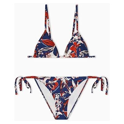 Giorgio Armani Bikini LOGOMANIA Triángulo + Braga Azul L Giorgio Armani Bikini LOGOMANIA Triángulo + Braga Azul L