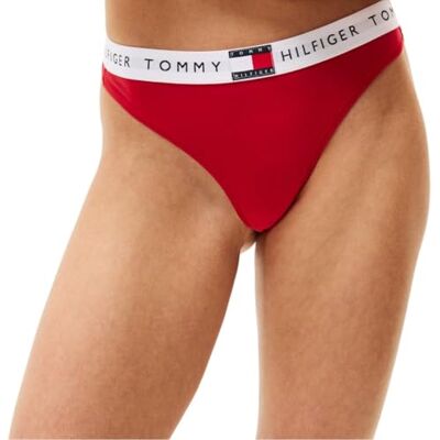 Tommy Hilfiger Braguitas Tipo Bikini Mujer Form Classic con Logotipo en la Cintura, Rojo (Primary Red), S Tommy Hilfiger Braguitas Tipo Bikini Mujer Form Classic con Logotipo en la Cintura, Rojo (Primary Red), S