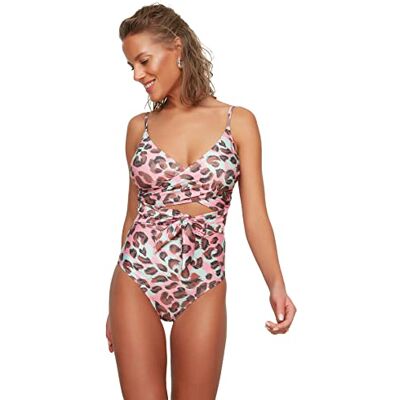 Trendyol Bañador con Estampado de Leopardo detallado Traje de baño de una Pieza, Multicolor, 44 para Mujer Trendyol Bañador con Estampado de Leopardo detallado Traje de baño de una Pieza, Multicolor, 44 para Mujer