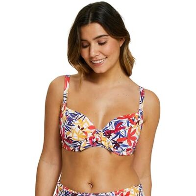 Sans Complexe Sin Complejo Top Bikini Mujer, Floral Blanco, 75C Sans Complexe Sin Complejo Top Bikini Mujer, Floral Blanco, 75C