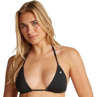 Calvin Top de Bikini Mujer Triangle con Relleno extraíble, Negro (Pvh Black), 2XL Calvin Top de Bikini Mujer Triangle con Relleno extraíble, Negro (Pvh Black), 2XL