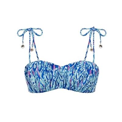 Dorina Ventura Top de Bikini Bandeau – Microfibra Estampada, Relleno Ligero & Tirantes Multi-Posición Dorina Ventura Top de Bikini Bandeau – Microfibra Estampada, Relleno Ligero & Tirantes Multi-Posición