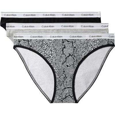 Calvin Bikini para Mujer, 3 Unidades, Lv00qd5207, Negro/Gris Jaspeado/Serpiente de mármol S, S Calvin Bikini para Mujer, 3 Unidades, Lv00qd5207, Negro/Gris Jaspeado/Serpiente de mármol S, S