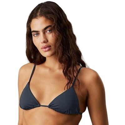 Calvin Top de Bikini Mujer Triangel Non Fixed con Relleno extraíble, Azul (Ink), M Calvin Top de Bikini Mujer Triangel Non Fixed con Relleno extraíble, Azul (Ink), M
