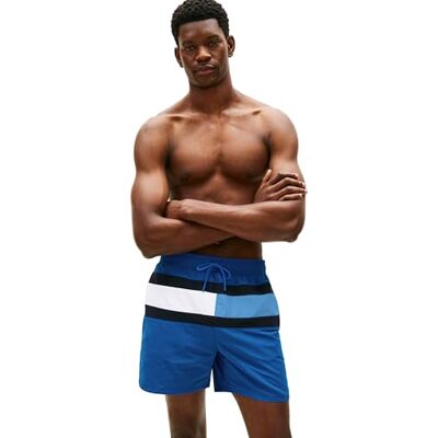 Tommy Hilfiger Bañador Hombre Medium Drawstring con Bolsillo Trasero, Azul (Regal Blue), XL Tommy Hilfiger Bañador Hombre Medium Drawstring con Bolsillo Trasero, Azul (Regal Blue), XL