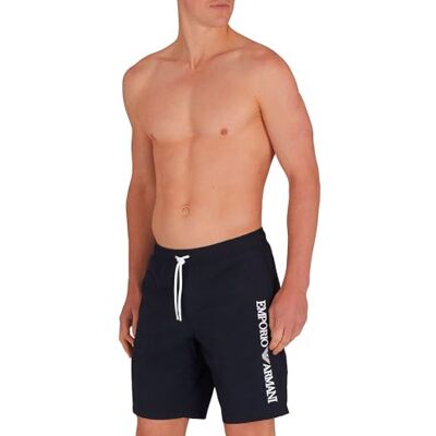 Giorgio Armani Bañador clásico Largo de 20 cm para Hombre, Armani BLU, Small Giorgio Armani Bañador clásico Largo de 20 cm para Hombre, Armani BLU, Small