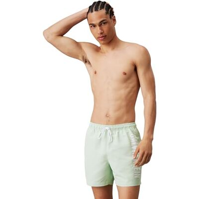 Calvin Bañador Hombre Medium Drawstring Pernera Media, Verde (Pastel Green), 3XL Calvin Bañador Hombre Medium Drawstring Pernera Media, Verde (Pastel Green), 3XL