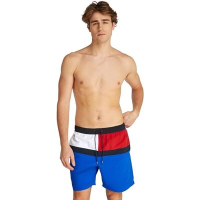 Tommy Hilfiger Bañador Hombre Long Drawstring con Cintura Ajustable, Azul (Ultra Blue), XL Tommy Hilfiger Bañador Hombre Long Drawstring con Cintura Ajustable, Azul (Ultra Blue), XL