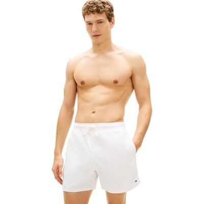 Tommy Hilfiger Bañador Hombre Medium Drawstring con Logotipo, Marfil (Ivory Petal), XXL Tommy Hilfiger Bañador Hombre Medium Drawstring con Logotipo, Marfil (Ivory Petal), XXL