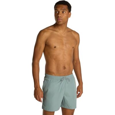 Calvin Bañador para Hombre Medium Drawstring Pernera Media, Azul (Lead), XXL Calvin Bañador para Hombre Medium Drawstring Pernera Media, Azul (Lead), XXL