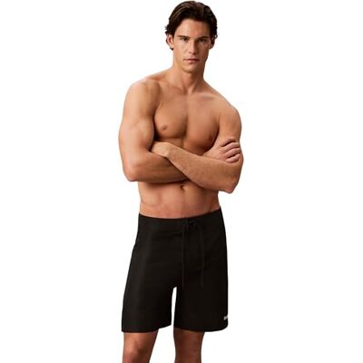 Calvin Bañador Hombre Boardshort con cordón Ajustable, Negro (Black), M Calvin Bañador Hombre Boardshort con cordón Ajustable, Negro (Black), M