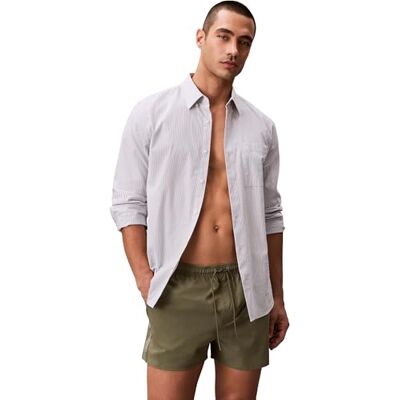 Calvin Bañador Hombre Short Drawstring con cordón Ajustable, Verde (Deep Lichen Green), M Calvin Bañador Hombre Short Drawstring con cordón Ajustable, Verde (Deep Lichen Green), M