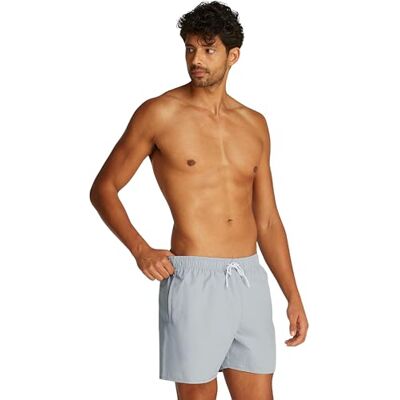 Calvin Bañador Hombre Medium Drawstring con Logotipo, Gris (Quarry), 5XL Calvin Bañador Hombre Medium Drawstring con Logotipo, Gris (Quarry), 5XL
