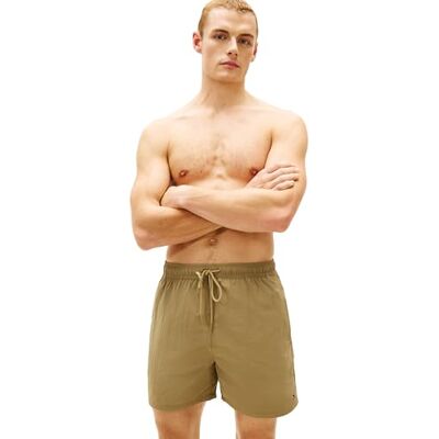 Tommy Hilfiger Bañador Hombre Medium Drawstring con Logotipo, Verde (Woodridge), XXL Tommy Hilfiger Bañador Hombre Medium Drawstring con Logotipo, Verde (Woodridge), XXL