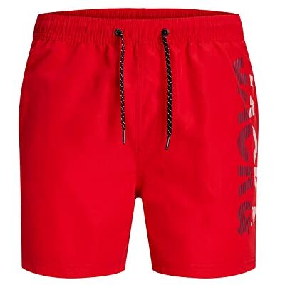 JACK & JONES Bañador para Hombre Jpstfiji Jjswim Splicelogo LY Sn PS, Rojo Chino., 46 Grande JACK & JONES Bañador para Hombre Jpstfiji Jjswim Splicelogo LY Sn PS, Rojo Chino., 46 Grande