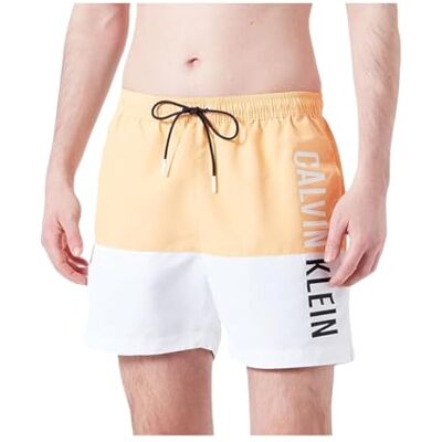 Calvin Hombre Bañador Medium Drawstring Pernera Larga, Naranja (Buff Orange), M Calvin Hombre Bañador Medium Drawstring Pernera Larga, Naranja (Buff Orange), M
