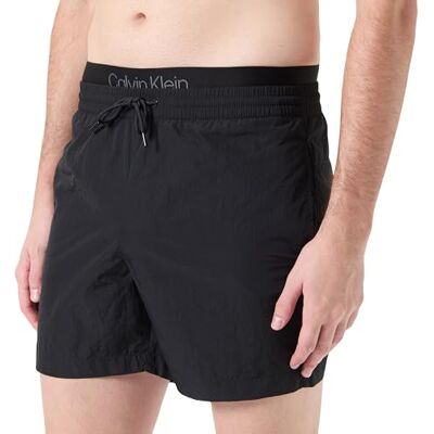 Calvin Bañador Hombre Medium Double Waistband Pernera Media, Negro (Pvh Black), XXL Calvin Bañador Hombre Medium Double Waistband Pernera Media, Negro (Pvh Black), XXL