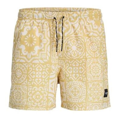 JACK & JONES Jpstmaui Jjswim AOP Tiles AKM Hombre, Gris (Moonstone), M JACK & JONES Jpstmaui Jjswim AOP Tiles AKM Hombre, Gris (Moonstone), M