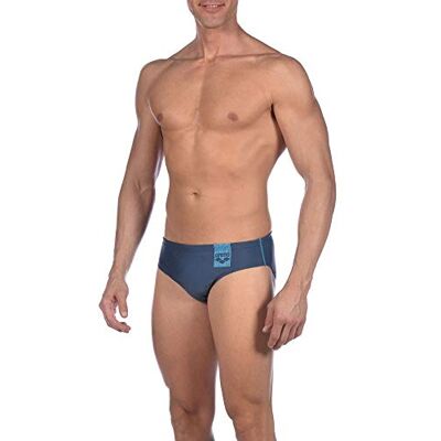 ARENA Bañador Slip Basics Brief Shark/Turquoise Sport, Hombre, Shark/Turquoise, 75 ARENA Bañador Slip Basics Brief Shark/Turquoise Sport, Hombre, Shark/Turquoise, 75