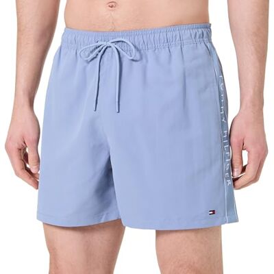 Tommy Hilfiger Bañador Hombre Medium Drawstring Tape con Cintura Ajustable, Azul (Brisk Blue), S Tommy Hilfiger Bañador Hombre Medium Drawstring Tape con Cintura Ajustable, Azul (Brisk Blue), S