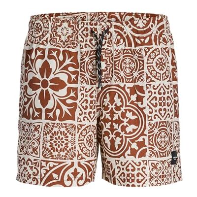 JACK & JONES Jpstmaui Jjswim AOP Tiles AKM Hombre, Tandoori Spice, S JACK & JONES Jpstmaui Jjswim AOP Tiles AKM Hombre, Tandoori Spice, S