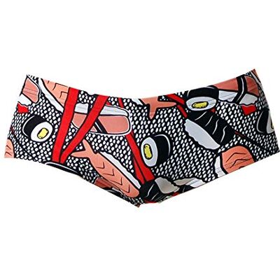 Arena Bañador Minishort Crazy Sushi Low Waist Short Bañador, Hombre, Black/Multi, 55 Arena Bañador Minishort Crazy Sushi Low Waist Short Bañador, Hombre, Black/Multi, 55