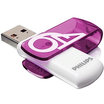Philips Memoria USB, Vivid, 64 GB, USB 2 Philips Memoria USB, Vivid, 64 GB, USB 2