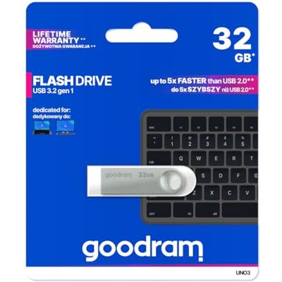 GoodRam Memoria USB UNO3-0320S0R11 Plateado 32 GB GoodRam Memoria USB UNO3-0320S0R11 Plateado 32 GB