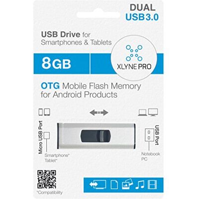 Xlyne Pro OTG Memoria USB 3.0 de 8 GB para PC (USB) y Smartphones/tabletas (Micro USB) Velocidad de Lectura: hasta 30 MB/s, Velocidad de Escritura: hasta 8 MB/s Xlyne Pro OTG Memoria USB 3.0 de 8 GB para PC (USB) y Smartphones/tabletas (Micro USB) Velocidad de Lectura: hasta 30 MB/s, Velocidad de Escritura: hasta 8 MB/s
