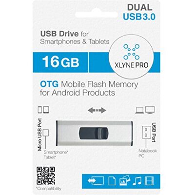 Xlyne Pro OTG Memoria USB 3.0 de 16 GB para PC (USB) y Smartphones/tabletas (Micro USB) Velocidad de Lectura: hasta 30 MB/s, Velocidad de Escritura: hasta 8 MB/s Xlyne Pro OTG Memoria USB 3.0 de 16 GB para PC (USB) y Smartphones/tabletas (Micro USB) Velocidad de Lectura: hasta 30 MB/s, Velocidad de Escritura: hasta 8 MB/s